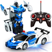 Trust Store Oyuncak Uzaktan Kumandalı Transformers Tarzı Robota Dönüşen Oyuncak Araba Polis