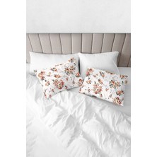 Monolisse % 100 Pamuk Baskılı Akfil  Alya Yastık Kılıfı 2'li Set- 50X70 cm Turuncu