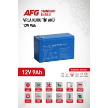 Blue Battery 12 VOLT 9 AMPER KURU TİP AKÜ 12 V 9 AH BL