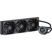 Dark Freezer W363 Pro 360MM 300W Tdp, Sıcaklık LCD Ekran+Argb Pompa, 3X12CM 4-Pin Pwm 2500 Rpm Siyah Fanlı, Intel LGA1851-LGA1700-LGA1200 Socket, Amd Am4-Am5 Socket, Sıvı Soğutma SISTEMI(DKCCW363PRO)