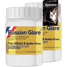 Playboy Rusian Glare Tüy Dökücü Azaltıcı Krem Nano 2'li x 50 ml Rus Merhemi + Yanında Jel