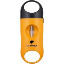 Cohiba Sarı Siyah V Plastik Puro Makası Kesici