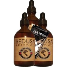 Süper Redusa Sakal Bakım Yağı Beard Oil 3 Tane 100 ml + Yanında Jel