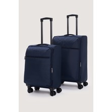 Elatae 2’li Valiz Seti Kabin + Orta Boy Körüklü Su Geçirmez Kumaş 8 Tekerlek ELT034