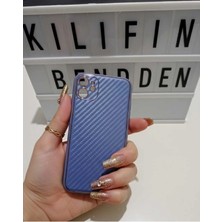 Camkapak Aksesuar Iphone 11 Silikon Çizgili Desenli Kılıf Modeli