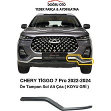 Doğru Oto Chery Tiggo 7 Pro Ön Tampon Sol Alt Çıta 2022-2024 Koyu Gri