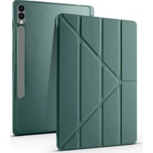 Senka Galaxy X610 Tab S9 Fe Plus 12.4 Kılıf Kalemlikli Mars Tablet Kılıfı - Koyu Yeşil