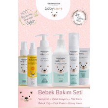 Dermoskin Babycare Bebek Bakım Seti | Şampuan + Vücut Losyonu + Yüz Kremi + Bebek Yağı + Pişik Kremi + Güneş Kremi | 6'lı Set