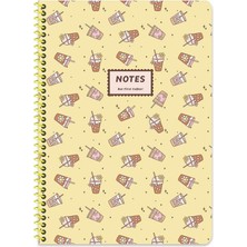 Keskin Color Keskin A4 Çizgili Karton Kapak Kahve Defter - Sarı