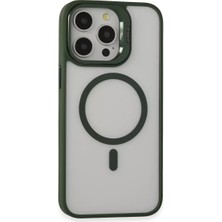 Senka Joko Iphone 15 Pro Max Kılıf Roblox Lens Magsafe Standlı Kapak - Koyu Yeşil
