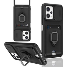 Senka Po X5 5g Kılıf Zuma Kartvizitli Yüzüklü - Siyah