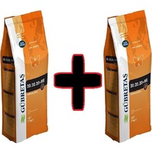 2 Adet Gübretaş 20.20.20+ME NPK Gübresi 1 Kg, Orijinal Paket