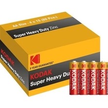 TeknoKapsül Kodak Aa Pil Super Heavy Duty Çinko Karbon Kalem Pil 60