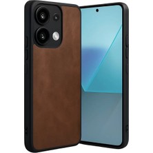 Senka Newface Redmi Note 13 Pro 5g Kılıf Aras Deri Kapak - Taba