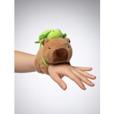 Tigoes Çantalı Kahverengi Capybara Bilek ve Araba Için Peluş Oyuncak 18 cm