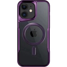 Senka Newface Iphone 12 Kılıf Boyi Magsafe Silikon Kapak - Derin Mor