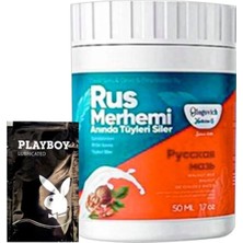 Playboy Turquoise Ceviz & Ceviz Sütü Rus Merhemi 50 ml Tüy Dökücü Krem + 1 Armağan Jel