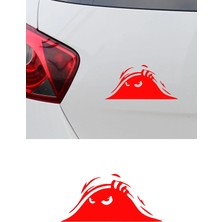 Mıgnatıs Bagaj Altından Bakan Gözler Sticker - Oto Sticker - Araba Motor Sticker 15X7CM