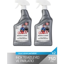 Stop Forte Inox Temizleyici ve Parlatıcı 2X750 Ml.beyaz Eşya & Paslanmaz Çelik.uzun Süre Parlaklık
