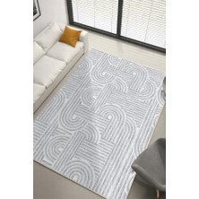 Lioara Home Gri Renk Dijital Baskılı Halı – Modern, Kaymaz Taban, Leke Tutmaz, Salon & Oturma Odası Için