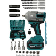 Optivex 21V Çift Akülü Şarjlı Matkap 1100 Nm Torklu Somun Sıkma Sökme