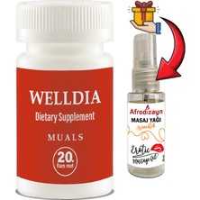 Welldia Prost Pro Caps: 1 Adet Erkeklere Özel Formüllü 20LI Takviyelik Kapsüller + 30 ml Afrodizayn Erotikmasaj Yağı