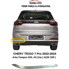 Doğru Oto Chery Tiggo 7 Pro Arka Tampon Sol Alt Çıta 2022-2024 Açık Gri