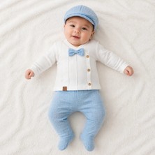 Ozz Baby Yeni Doğan Erkek Bebek DİKİŞ  Detaylı  5'li Hastane Çıkışı Zıbın Set