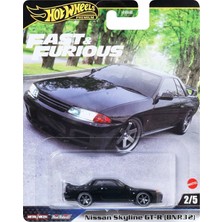 Hot Whells Hot Wheels Premium   Fast & Furious  Nissan Skyline GT-R (BNR32) 1/64 Ölçek Araba Metal Gövde ile Detaylı Tasarım