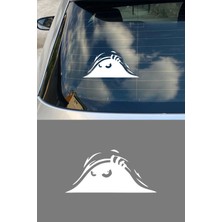 New Jargon Bagaj Altından Bakan Gözler Sticker - Oto Sticker - Araba Motor Sticker 15X7CM