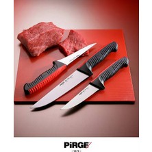 Pirge Pro 2002 Süper Tutuş Etin Ustası 3 Parça Bıçak Seti - 35240 ( Kanallı Kaydırmaz Sap )