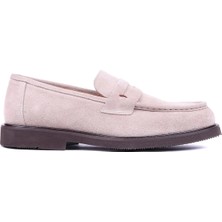 Shoetyle - Hakiki Süet Deri Bej Rengi Erkek Loafer - 250-1975