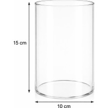 Stone Edition Bioethanol Masaüstü Şömine Camı- Isıya Dayanıklı Koruyucu Cam | 15X10CM