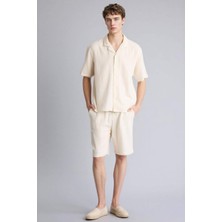 DeFacto %100 Pamuk Relax Fit Müslin Cepli Basic Bermuda Şort C7589AX26SM