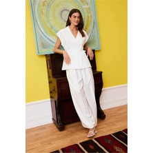 DeFacto Wide Leg Yüksek Bel Geniş Paça Pantolon H0853AX26SM