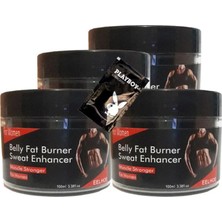 Süper Belly Fatburner Sweat Enhancer Kadınlar Için Krem 4X100 ml + 1 Adet Jel ile