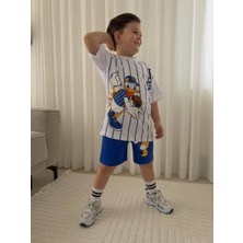 Cg Kids Donald Duck Tshirt & Şort Erkek Çocuk Alt Üst Takım Süper Kalite Baseball Desen