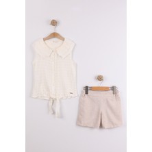 Joy Kids Kız Çocuk Alttan Bağlamalı Basic Yumuşak Takım (6-9yaş) (Ekru)