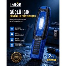Labor Şarjlı Ledli El Feneri 600 Lümen