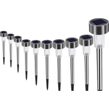 Nuvigo Metal Gövdeli Solar Bahçe Lambası 10 Lu Paket