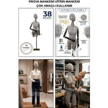 Manken İstanbul 38 Beden Hem Prova - Hem Ürün Sergileme/fotoğraf Çekimi Için Iğne Batan Kollu Kafalı Terzi Mankeni