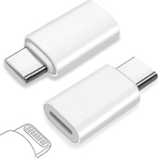 Derwell Yeni Nesil 2026 Iphoneler Için Şarj Uç Adapter Type-C To Lightning Şarj Data Çevirici Dönüştürücü Adaptör Pvc Gövdesiyle Uzun Ömürlü Kullanım Sunar