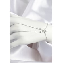 Youday Accessories Pirinç Zirkon Taşlı Yıldız Model Gümüş Renk Şahmeran