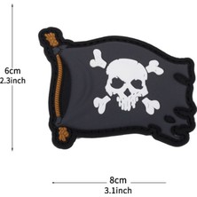 Delta Armory Da 3D Pvc Patch Pırate Flag Sıyah Korsan Bayrağı Da-Nas-85