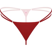 bebekokusu Lastikli Kırmızı Büyük Beden G String Tanga