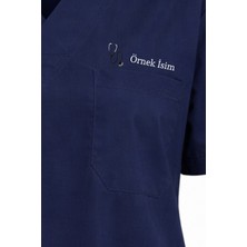 Mirach Doktorlara Özel Isim Yazılı Kişiye Özel Hediyelik Scrubs Tekniker Medikal Forma Cerrahi Tek Üst