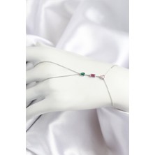 Youday Accessories Pirinç Renkli Zirkon Taşlı Model Gümüş Renk Şahmeran