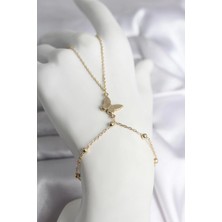 Mercansa 316L Çelik Gold Renk Kelebek Model Kadın Şahmeran