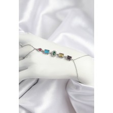 Youday Accessories Pirinç Renkli Zirkon Taşlı Model Gümüş Renk Şahmeran