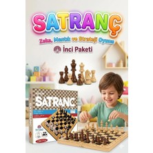 Farbu Oyuncak Profesyonel Görünümlü Ahşap Satranç Seti Çocuklar İçin Zeka Geliştirici Eğitici Oyun